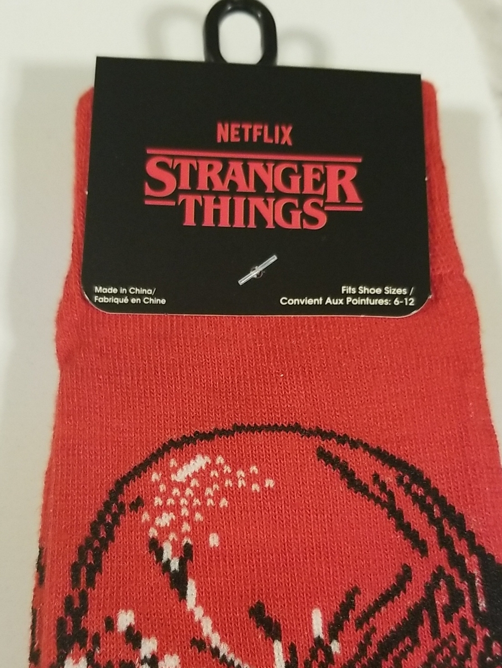 Stranger Things Red Graphic Crew Socks - Netflix Licensed